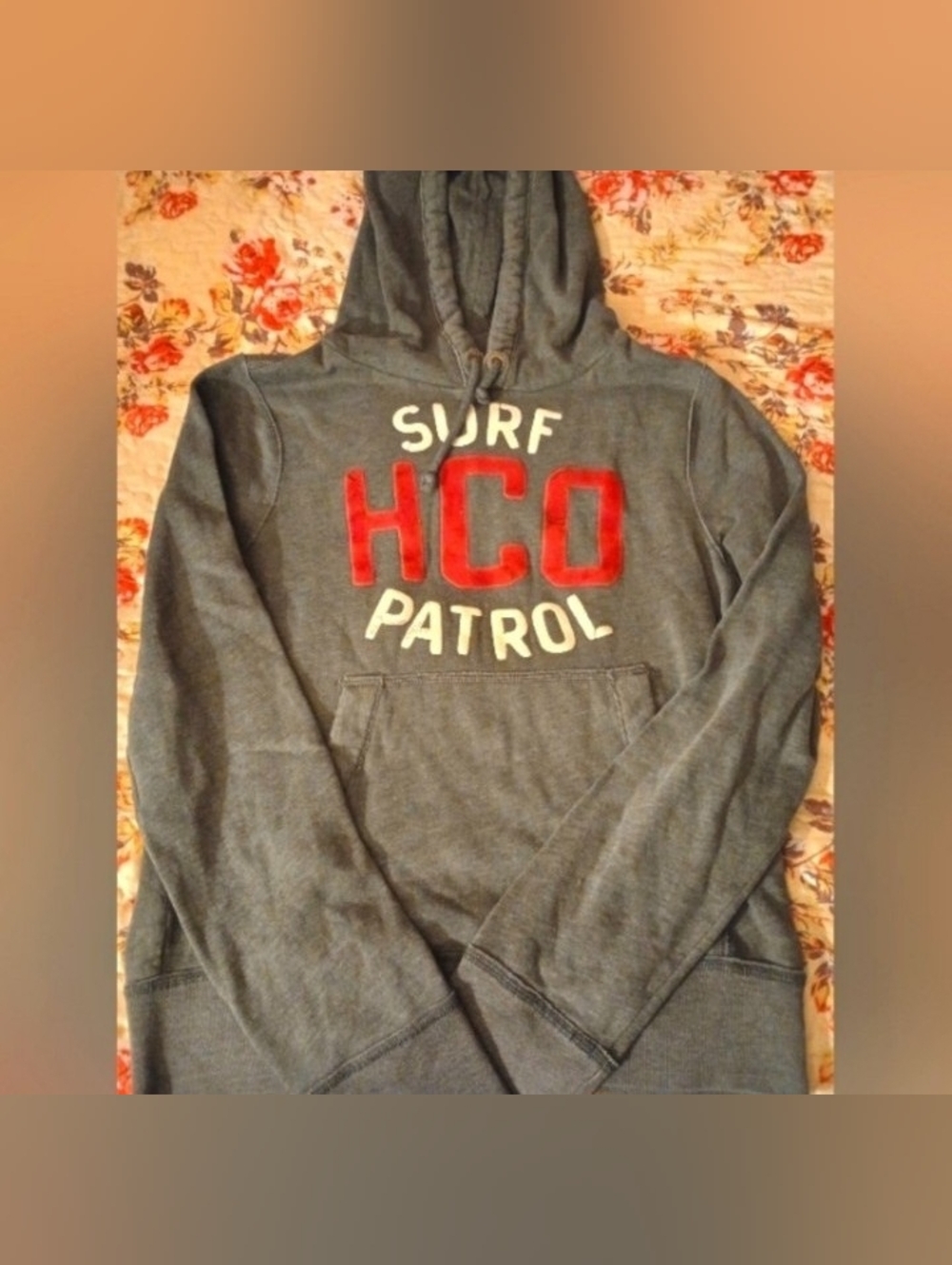 Gray Hoodie with Red Lettering Women's